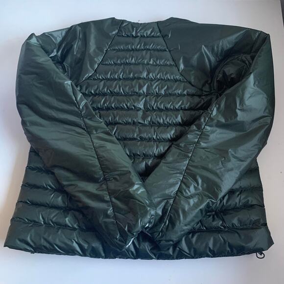 Adidas Womens XS Terrex Hike Bomber Down Puffer Jacket Legend Earth GD1154 - Picture 4 of 13